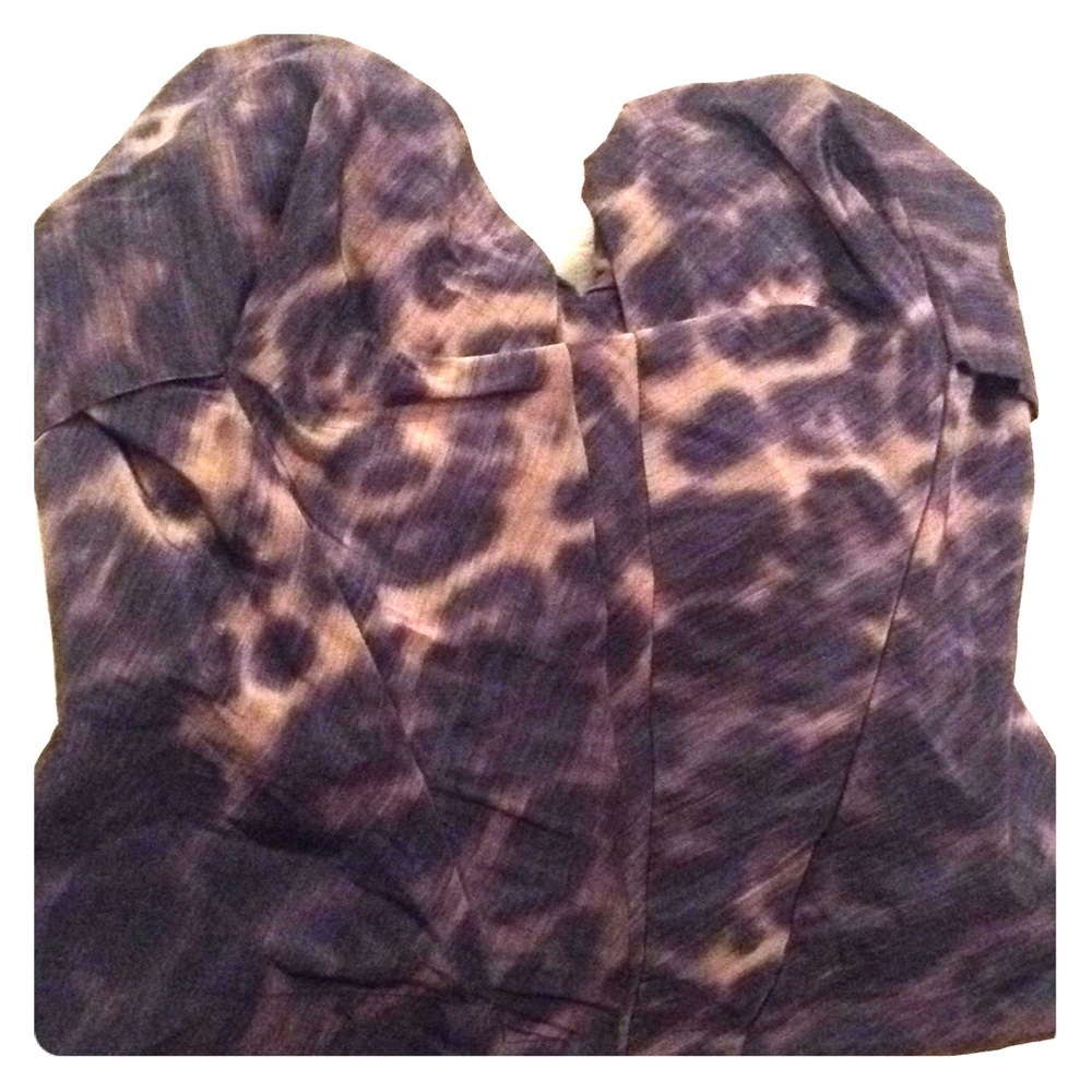 All Saints Spitalfields leopard corset top UK14